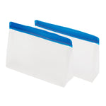 Load image into Gallery viewer, Home Basics 2 Piece Reusable 5&quot; x 7&quot; PEVA Food Bags, Clear
 $3.00 EACH, CASE PACK OF 24
