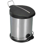 Load image into Gallery viewer, Home Basics 5 Liter Brushed Stainless Steel with Plastic Top Waste Bin, Silver $10.00 EACH, CASE PACK OF 6