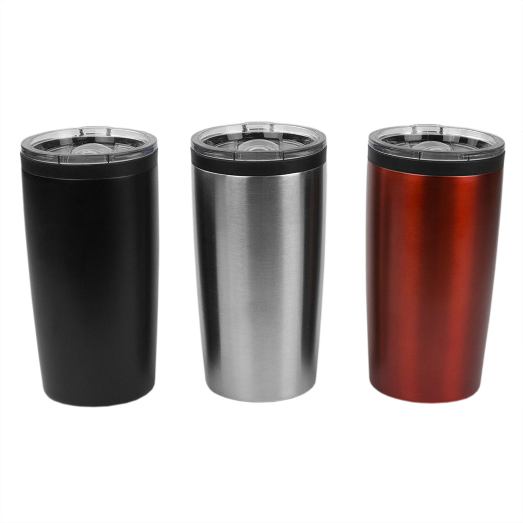 Home Basics 20 oz. Stainless Steel Travel Mug with Non-Slip Base - Assorted Colors