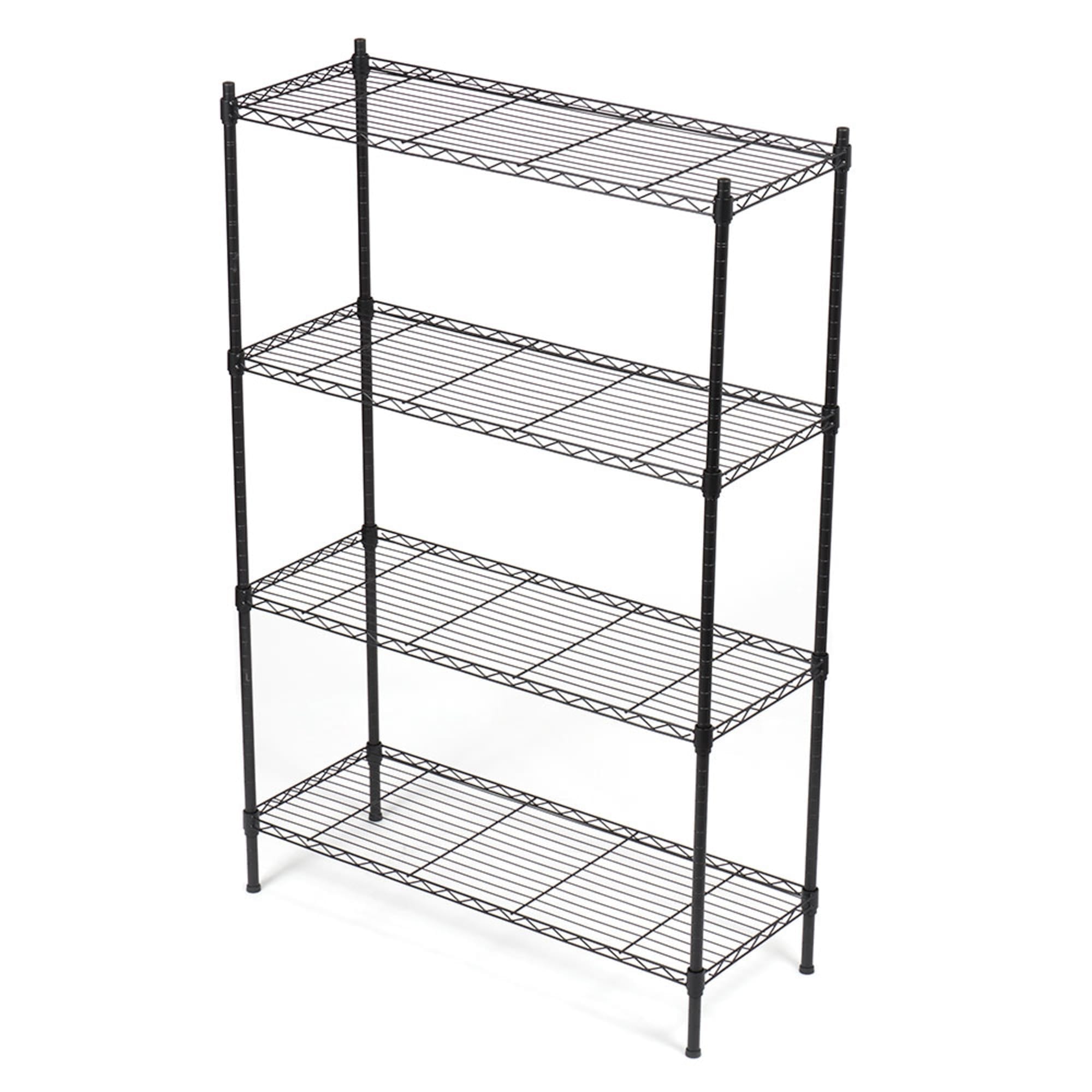 Home Basics 4 Tier Steel Wire Shelf Rack, Black $50.00 EACH, CASE PACK OF 1