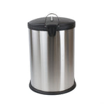 Load image into Gallery viewer, Home Basics 20 Liter Brushed Stainless Steel  with Plastic Top Waste Bin, Silver $30.00 EACH, CASE PACK OF 2
