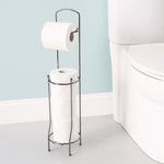 Load image into Gallery viewer, Home Basics Free-Standing Toilet Paper Holder, Black Onyx $10.00 EACH, CASE PACK OF 12
