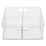Load image into Gallery viewer, Home Basics Plastic Storage Bin With Divider $10.00 EACH, CASE PACK OF 6
