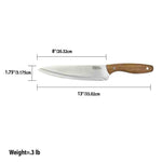 Load image into Gallery viewer, Home Basics 8" Stainless Steel Chef Knife With Wooden Handle, Winchester $4.00 EACH, CASE PACK OF 24