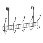 Load image into Gallery viewer, Home Basics Unity 5 Hook Over the Door Hanging Rack, Silver $8.00 EACH, CASE PACK OF 12