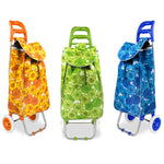 Load image into Gallery viewer, Home Basics Printed Rolling Shopping Cart Floral - Assorted Colors
