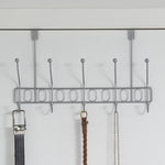 Load image into Gallery viewer, Home Basics Unity 5 Hook Over the Door Hanging Rack, Silver $8.00 EACH, CASE PACK OF 12