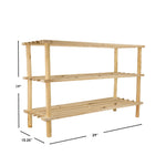 Load image into Gallery viewer, Home Basics 3 Tier Wooden Shoe Rack $10.00 EACH, CASE PACK OF 6
