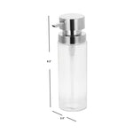 Load image into Gallery viewer, Home Basics 12 oz.  Cylinder Plastic Hand Soap Dispenser with Brushed Stainless Steel Pump, Clear $5.00 EACH, CASE PACK OF 24
