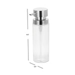 Load image into Gallery viewer, Home Basics 12 oz. Cylinder Plastic Hand Soap Dispenser with Brushed Stainless Steel Pump, Clear $5.00 EACH, CASE PACK OF 24