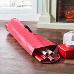 Load image into Gallery viewer, Home Basics Textured PVC Christmas Wrap Organizer, Red $7.00 EACH, CASE PACK OF 12
