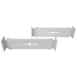 Home Basics 2 Piece Plastic Adjustable Drawer Dividers, White $4.00 EACH, CASE PACK OF 12