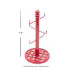 Load image into Gallery viewer, Home Basics Weave 6 Hook Cast Iron Mug Tree, Red $10.00 EACH, CASE PACK OF 3