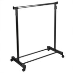 Load image into Gallery viewer, Home Basics Single Rail Adjustable Rolling Garment and Wardrobe Organizing Rack, Black $15.00 EACH, CASE PACK OF 6
