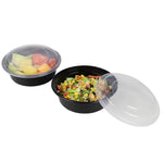 Load image into Gallery viewer, Home Basics 20 Piece Round Plastic Meal Prep Set with Lids, Black $3.00 EACH, CASE PACK OF 12
