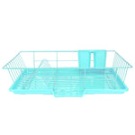 Load image into Gallery viewer, Home Basics 3 Piece Dish Drainer, Turquoise $10.00 EACH, CASE PACK OF 6