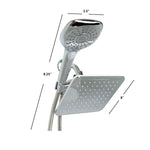 Load image into Gallery viewer, Home Basics  Dual Rainfall  Shower Massager, Chrome $20.00 EACH, CASE PACK OF 6
