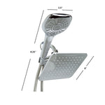 Load image into Gallery viewer, Home Basics Dual Rainfall Shower Massager, Chrome $20.00 EACH, CASE PACK OF 6