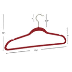 Load image into Gallery viewer, Home Basics 10-Piece Velvet Hangers, Burgundy $4.00 EACH, CASE PACK OF 12
