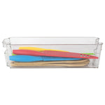 Load image into Gallery viewer, Home Basics Multi-Purpose Plastic Fridge Bin, Clear $3.00 EACH, CASE PACK OF 12
