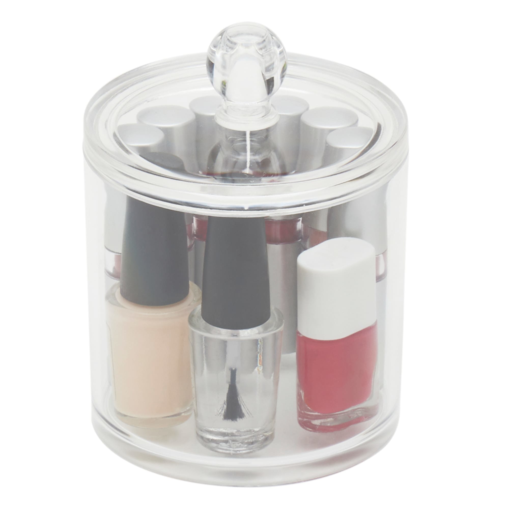 Home Basics Small Plastic Cosmetic Organizer with Lid, Clear $2.50 EACH, CASE PACK OF 12