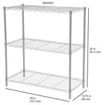 Load image into Gallery viewer, Home Basics 3 Tier Wide Steel Wire Shelf, Grey $30.00 EACH, CASE PACK OF 4