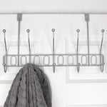 Load image into Gallery viewer, Home Basics Unity 5 Hook Over the Door Hanging Rack, Silver $8.00 EACH, CASE PACK OF 12
