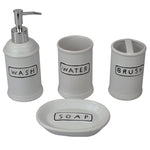 Load image into Gallery viewer, Home Basics 4 Piece Ceramic Bath Accessory Set, White $10.00 EACH, CASE PACK OF 12
