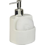 Load image into Gallery viewer, Home Basics 8 oz. Square Ceramic Soap Dispenser with Sponge - Assorted Colors
