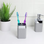 Load image into Gallery viewer, Home Basics Skylar ABS Plastic Toothbrush Holder, Grey $3.00 EACH, CASE PACK OF 12
