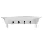 Load image into Gallery viewer, Home Basics Wood Floating Shelf with Key Hooks, White $10 EACH, CASE PACK OF 6
