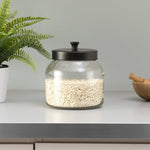 Load image into Gallery viewer, Home Basics Artisan 1.9 Lt Glass Jar with Black Top $4 EACH, CASE PACK OF 4