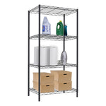 Load image into Gallery viewer, Home Basics 4 Tier Steel Wire Shelf, Black $40.00 EACH, CASE PACK OF 4

