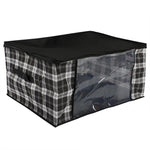 Load image into Gallery viewer, Home Basics Plaid Non-Woven Blanket Bag with See-through Window, Black

 $4.00 EACH, CASE PACK OF 12
