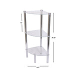 Load image into Gallery viewer, Home Basics 3 Tier Multi Use Arc Glass Corner Shelf, Clear $35.00 EACH, CASE PACK OF 3
