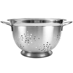Load image into Gallery viewer, Home Basics 5 QT Deep Colander with High Stability Base and Open Handles, Silver $6.00 EACH, CASE PACK OF 12