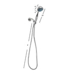 Load image into Gallery viewer, Home Basics Deluxe Handheld 5 Function Shower Massager with 5 FT. Hose, Chrome $12.00 EACH, CASE PACK OF 12