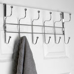 Load image into Gallery viewer, Home Basics Nico 6 Hook Over the Door Hanging Rack, Chrome $6.00 EACH, CASE PACK OF 12