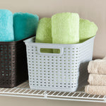 Load image into Gallery viewer, Sterilite Tall Weave Basket / Cement $6 EACH, CASE PACK OF 6