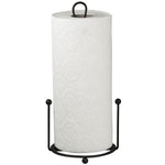 Load image into Gallery viewer, Home Basics Wire Collection Free-Standing Paper Towel Holder with Double Dispensing Side Bar, Black $4.00 EACH, CASE PACK OF 12