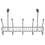 Load image into Gallery viewer, Home Basics Unity 5 Hook Over the Door Hanging Rack, Silver $8.00 EACH, CASE PACK OF 12