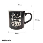 Load image into Gallery viewer, Home Basics Good Things Happen Over Coffee Bone China 12 oz. Novelty Mug - Assorted Colors