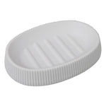 Load image into Gallery viewer, Home Basics Rubberized Plastic Soap Dish with Textured Outer Edges, White $3 EACH, CASE PACK OF 12