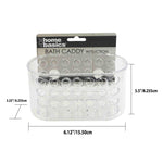 Load image into Gallery viewer, Home Basics Small Plastic Bath Caddy with Suction Cups, Clear $2.00 EACH, CASE PACK OF 24