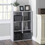 Load image into Gallery viewer, Home Basics 6 Open Cube Organizing Wood Storage Shelf, Grey $100.00 EACH, CASE PACK OF 1
