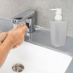 Load image into Gallery viewer, Home Basics Frosted Rubberized Plastic 10 oz. Hand Soap Dispenser with Plastic Pump $4.00 EACH, CASE PACK OF 12