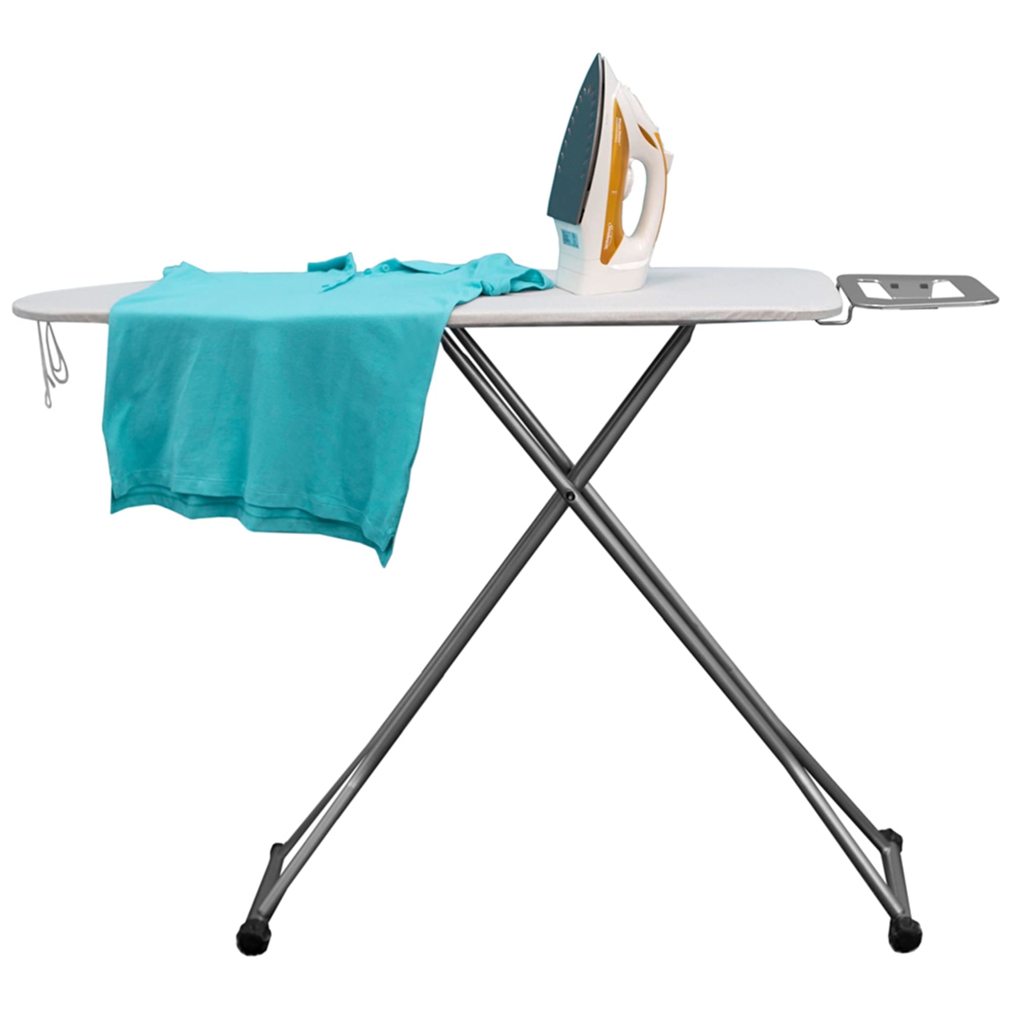 Sunbeam Adjustable Free Standing Ironing Board with Iron Rest, Silver $25.00 EACH, CASE PACK OF 4