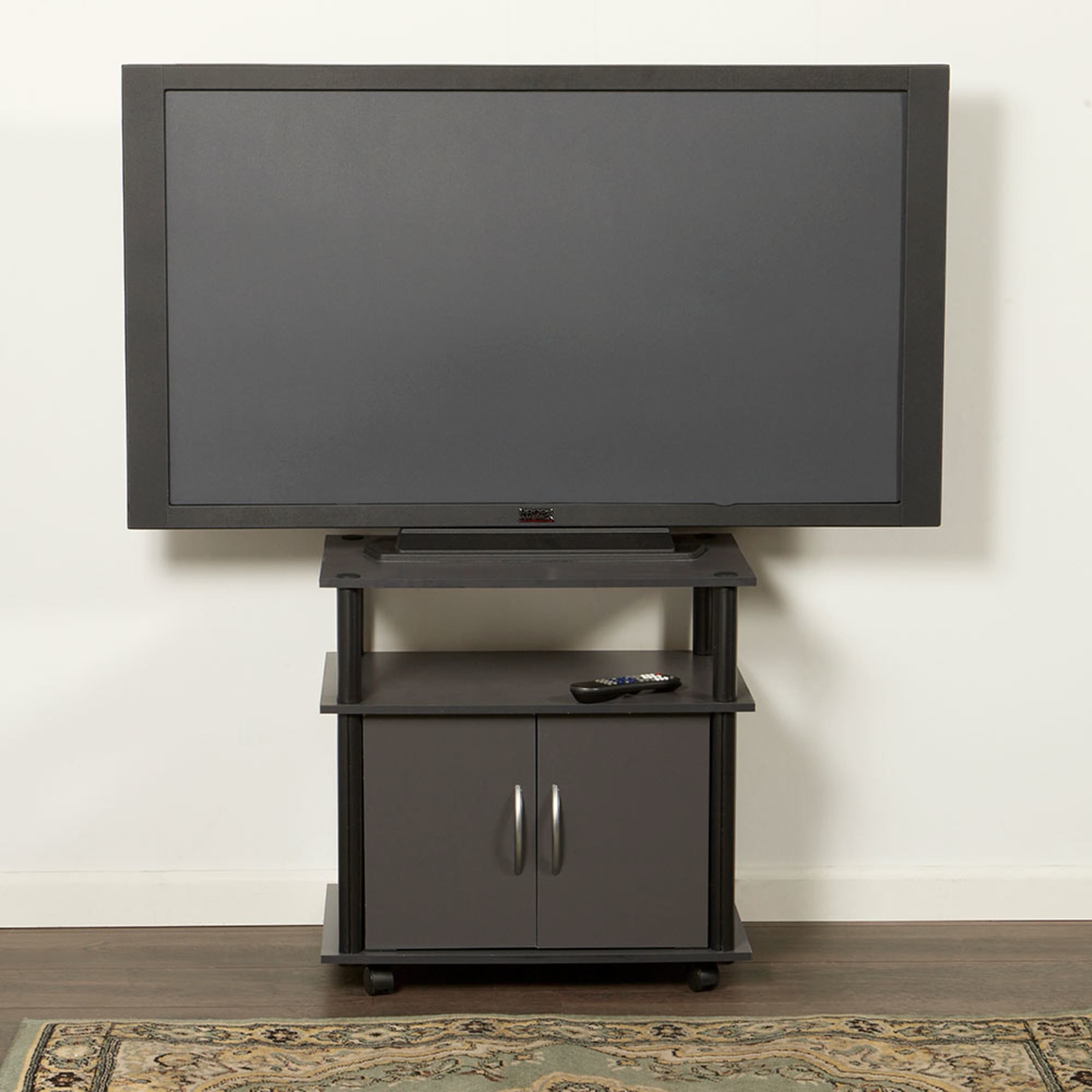 Home Basics TV Stand with Cabinets, Grey
 $40.00 EACH, CASE PACK OF 1