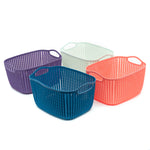 Load image into Gallery viewer, Home Basics Large Crochet Plastic Basket - Assorted Colors
