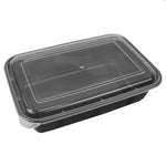 Load image into Gallery viewer, Home Basic 10 Piece BPA-Free Plastic Meal Prep Containers, Black $3.00 EACH, CASE PACK OF 12
